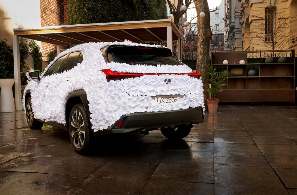 Вместо тысячи слов: представлен Lexus UX, покрытый тысячами лепестков